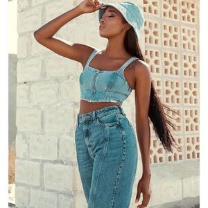 Lee x H&M Corset Style Top Denim
